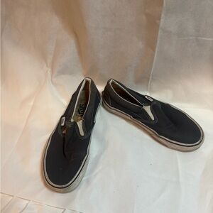 Vans Grey Slip-On Canvas Loafers